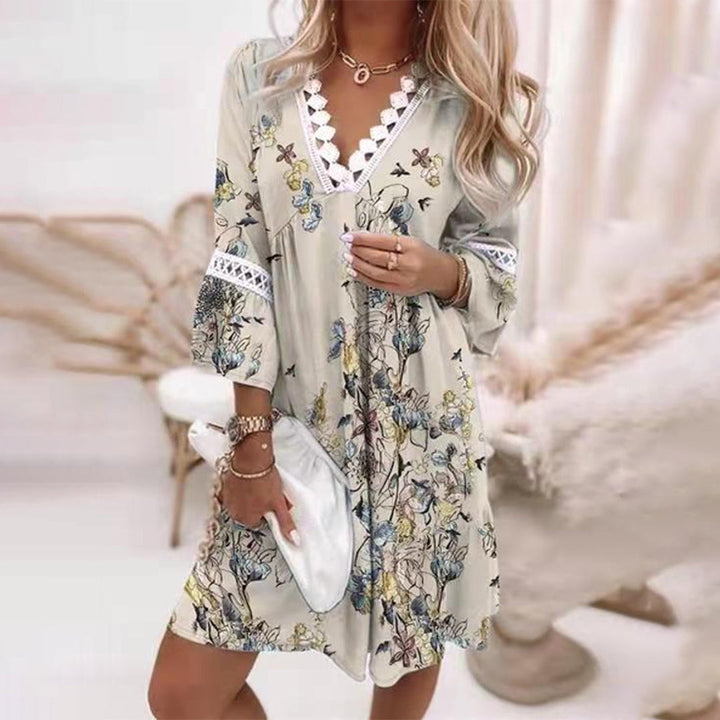 Bedrucktes Herbstkleid - Amara