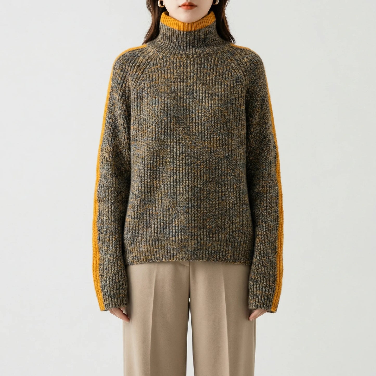 Locker Geschnittener Rollkragenpullover - Ayleen
