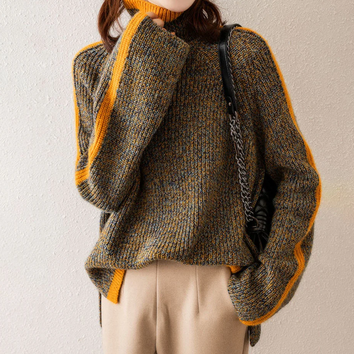 Locker Geschnittener Rollkragenpullover - Ayleen