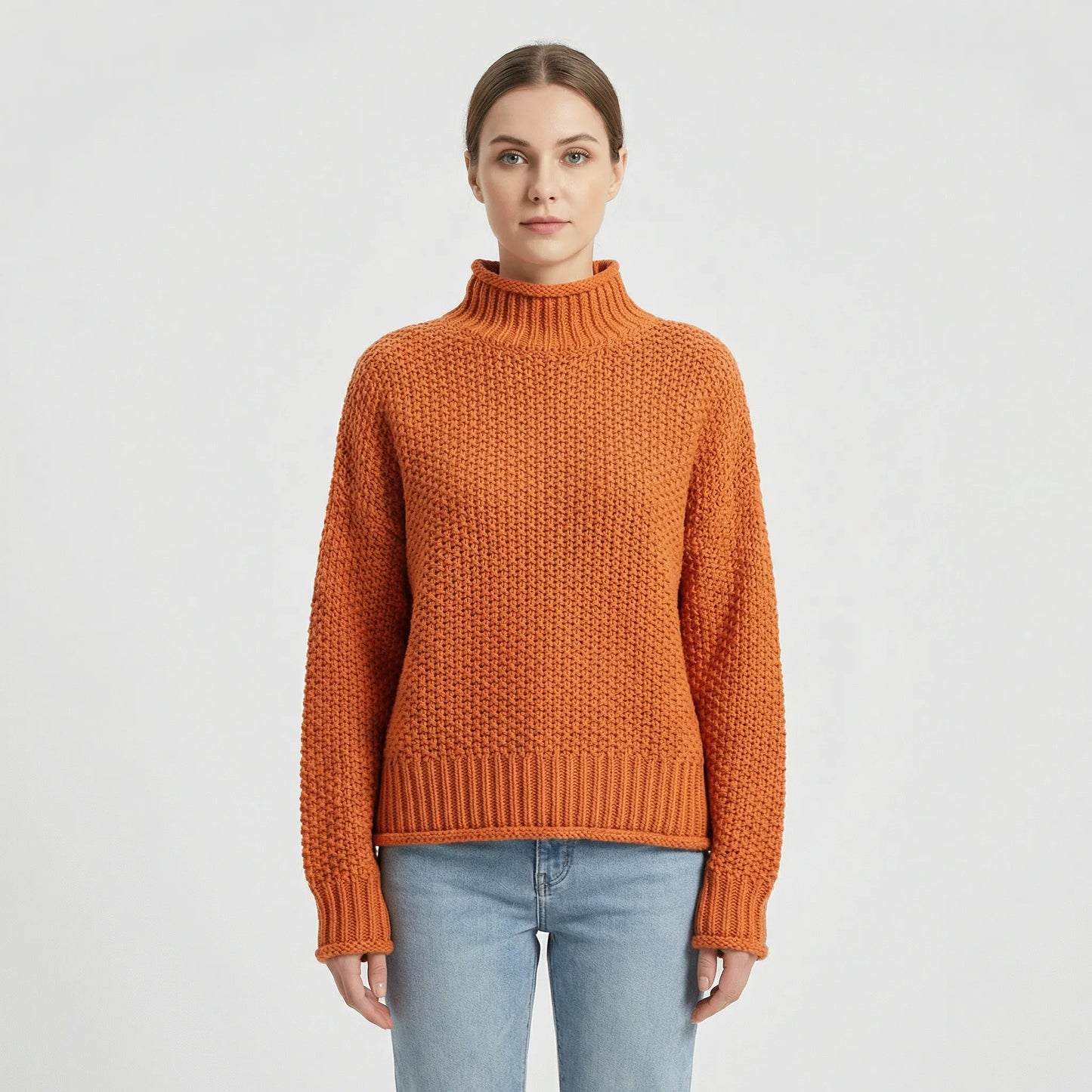 Lockerer Rollkragen-Strickpullover Für Damen - Dora