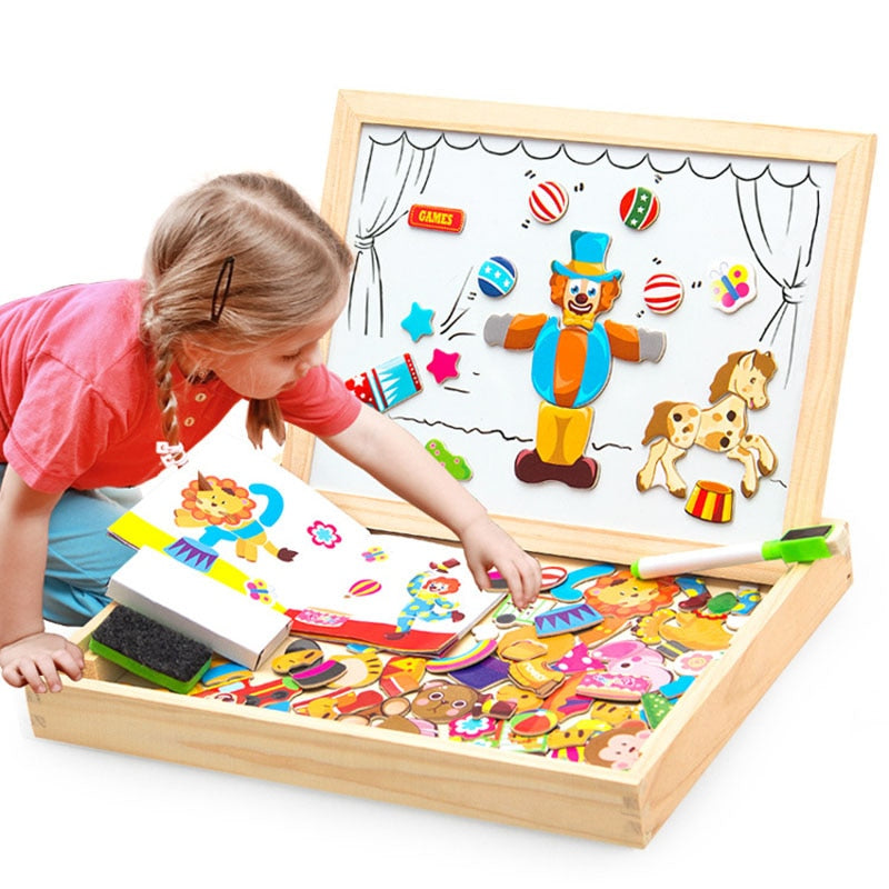 KreativBox Magnetspiel – Lernspaß mit Puzzle & Zeichentafel