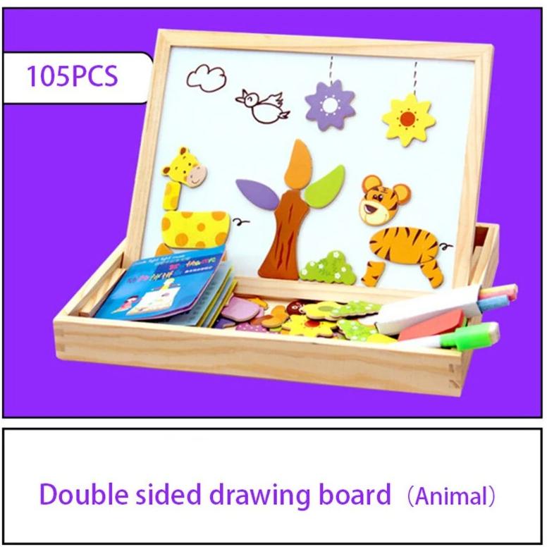 KreativBox Magnetspiel – Lernspaß mit Puzzle & Zeichentafel