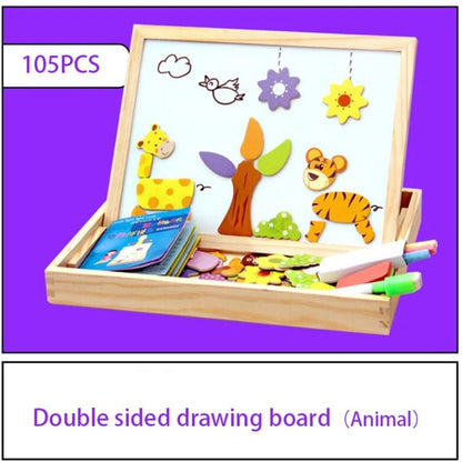 KreativBox Magnetspiel – Lernspaß mit Puzzle & Zeichentafel