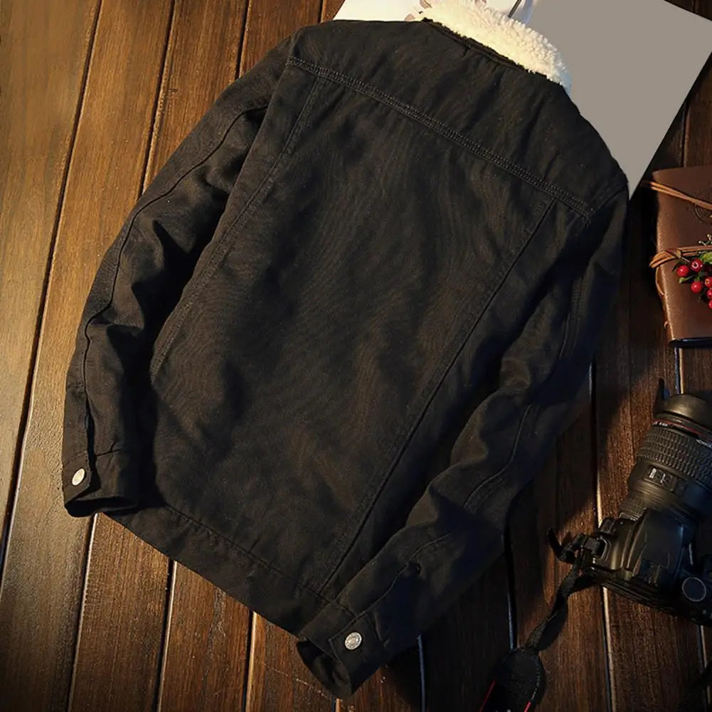 Herren Denimjacke mit warmer Fleecefütterung – Tobias