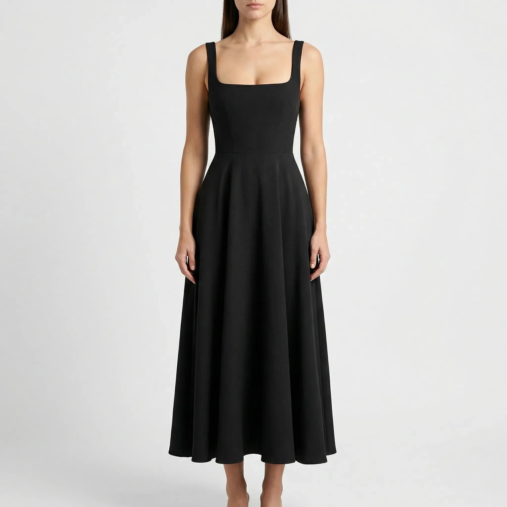 Midi Kleid Mit Hoher Taille - Sofie