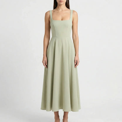 Midi Kleid Mit Hoher Taille - Sofie