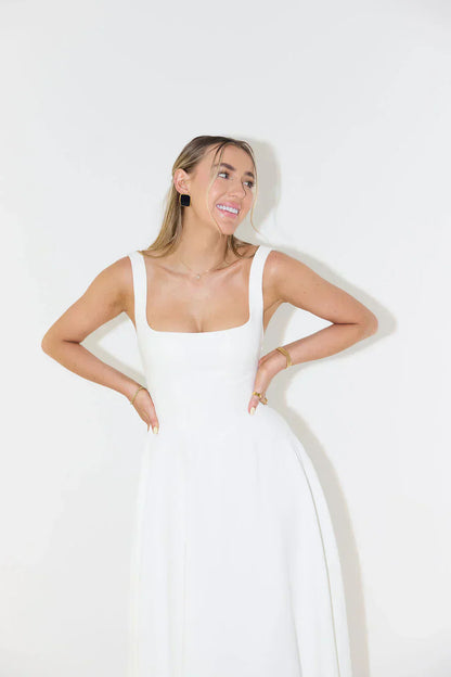 Midi Kleid Mit Hoher Taille - Sofie