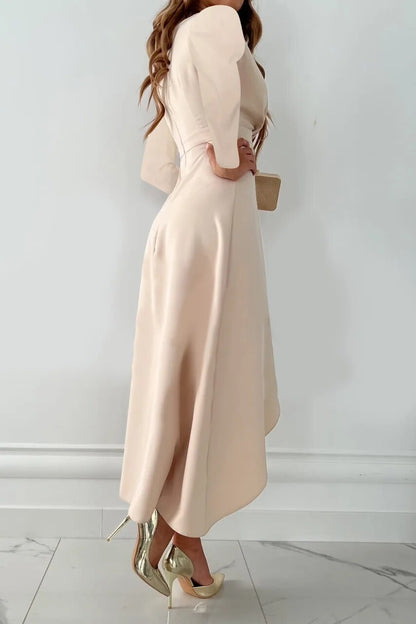 Midi Kleid Mit V Ausschnitt - Marleen