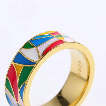 Minimalistischer Zirkonaring - EnamelJewelry 