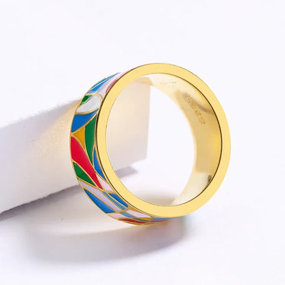 Minimalistischer Zirkonaring - EnamelJewelry 