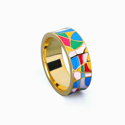Minimalistischer Zirkonaring - EnamelJewelry 