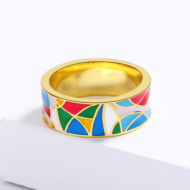 Minimalistischer Zirkonaring - EnamelJewelry 