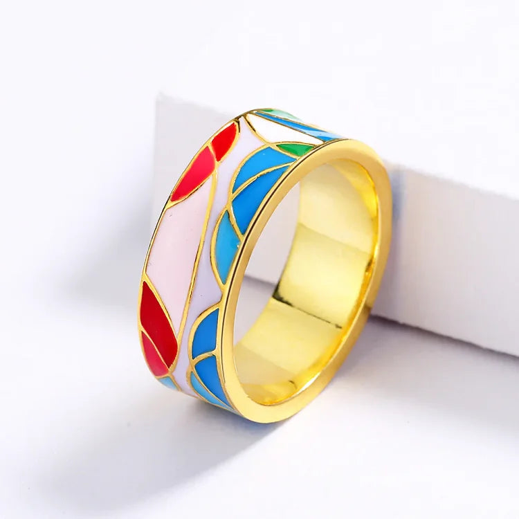 Minimalistischer Zirkonaring - EnamelJewelry 