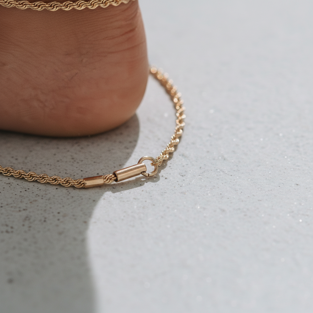 Minimalistisches Fußkettchen - JewelryBreeze 