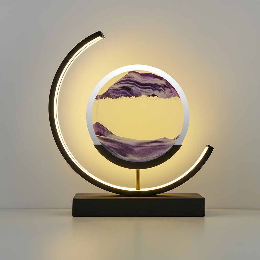 Moderne 3D Sandschalen Tischlampe - Aequora