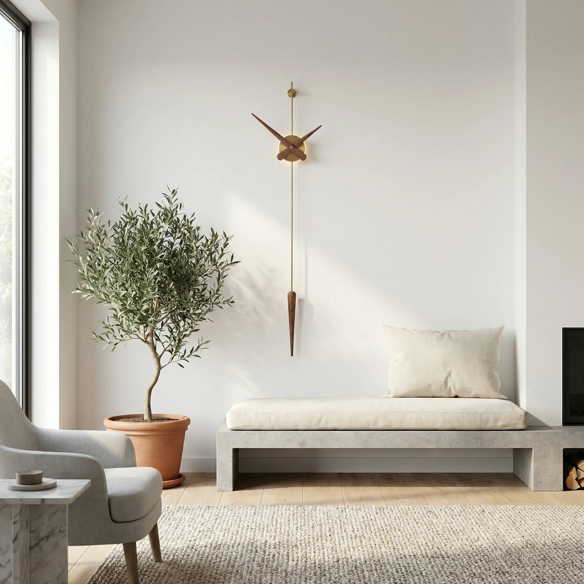 Moderne Lange Pendeluhr Für Die Wand - Auravex