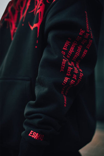 Oversized schwerer Hoodie mit Herbstdruck – Damon