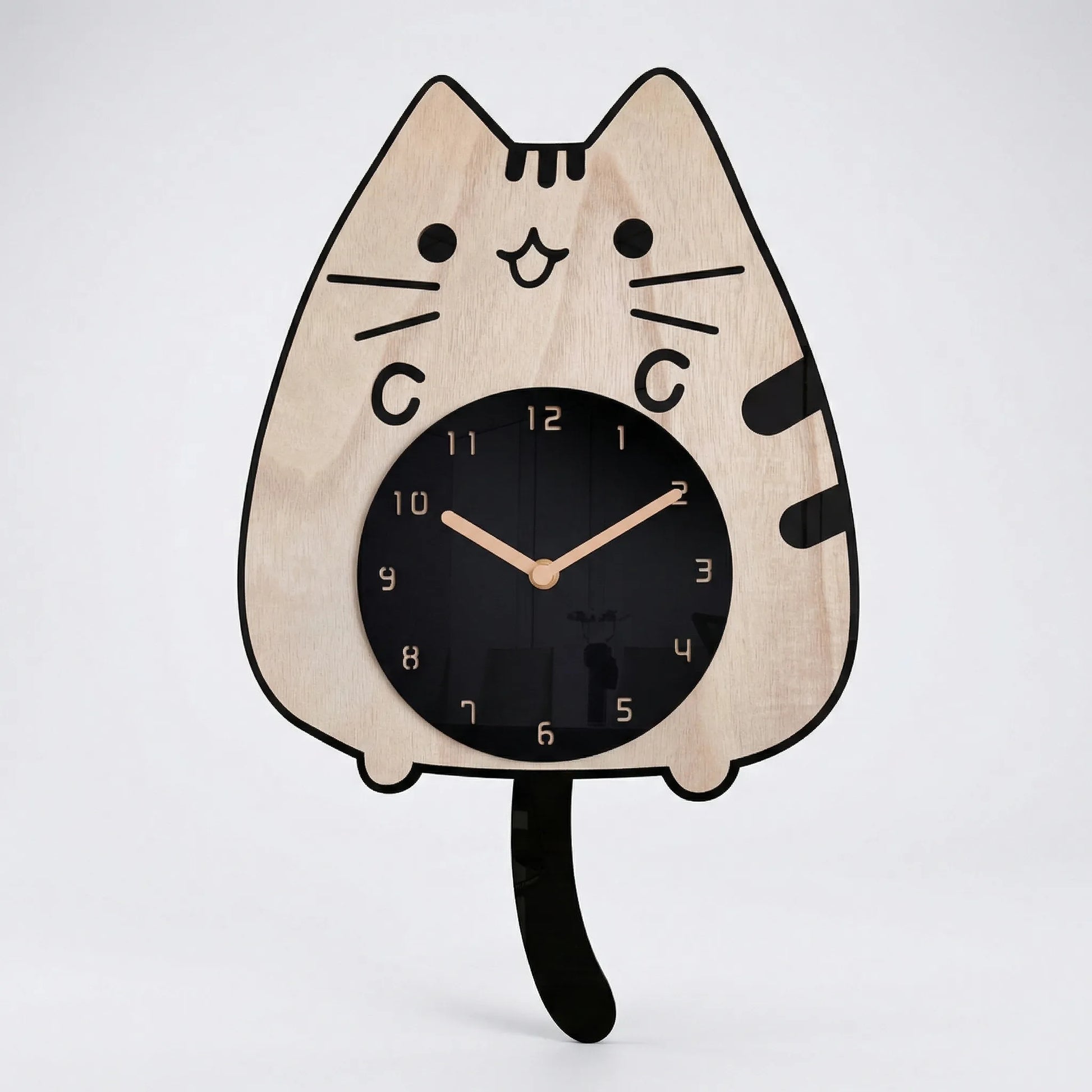 Motiv-Wanduhr Katze - Purrwiggle