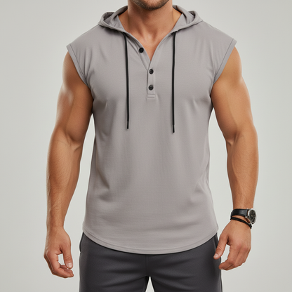 Mouwloos Henley Tanktop - AeroVibe 