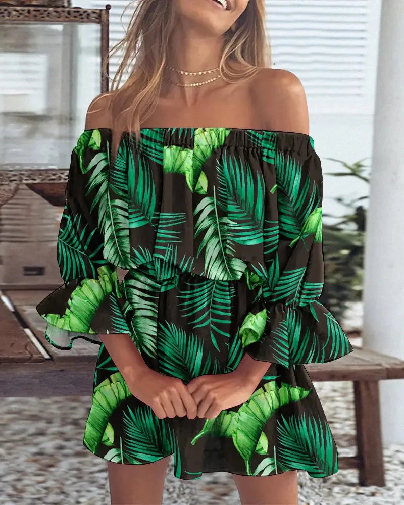 Trendiges Boho-Minikleid mit One-Shoulder-Design und luftiger Passform - Ysa
