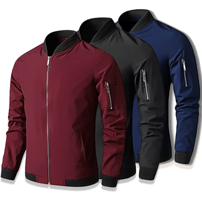 Leichte & trendige Herren Bomberjacke mit Reißverschluss – Jaron Herbstedition
