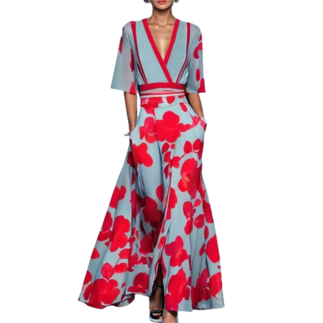 Herbstkleid - Lola | Luxuriöses Kleid mit Taillenband