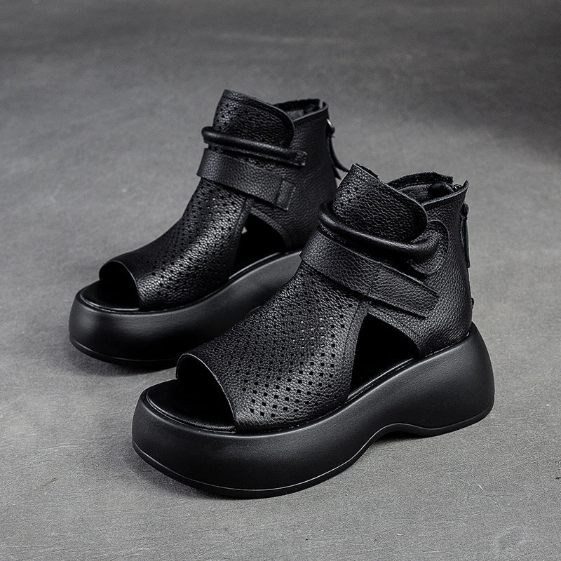 Orthopädische Leder-Sandalen Damen mit stoßdämpfender Sohle – Meike Herbstedition