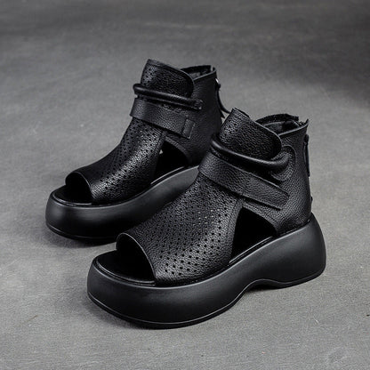 Orthopädische Leder-Sandalen Damen mit stoßdämpfender Sohle – Meike Herbstedition