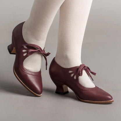 Herbstliche orthopädische Lederpumps – Viviana