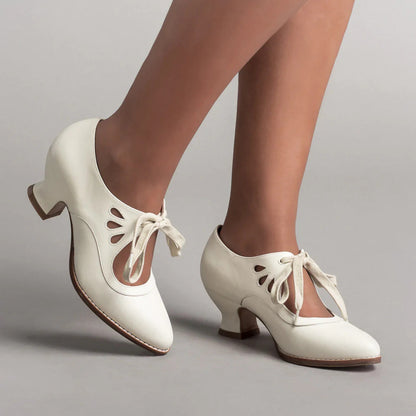 Herbstliche orthopädische Lederpumps – Viviana