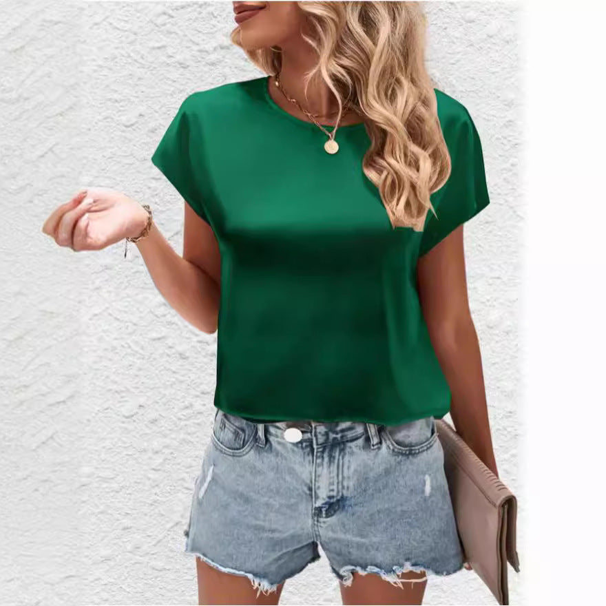 Stilvolles Damen Fledermausarm-Shirt mit Rundhals – Milena