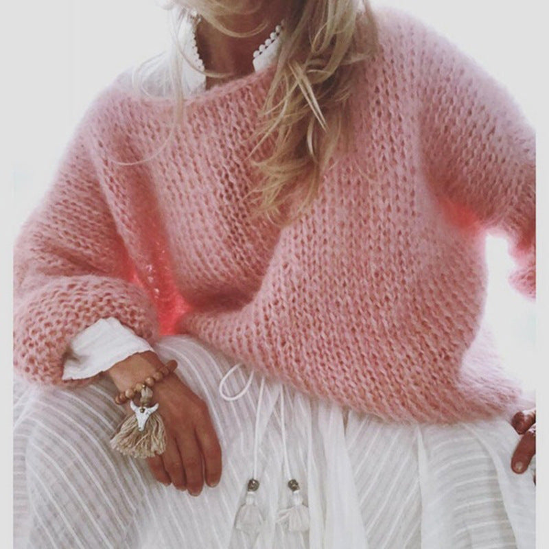 Oversized Häkel-Damenpullover – Freja