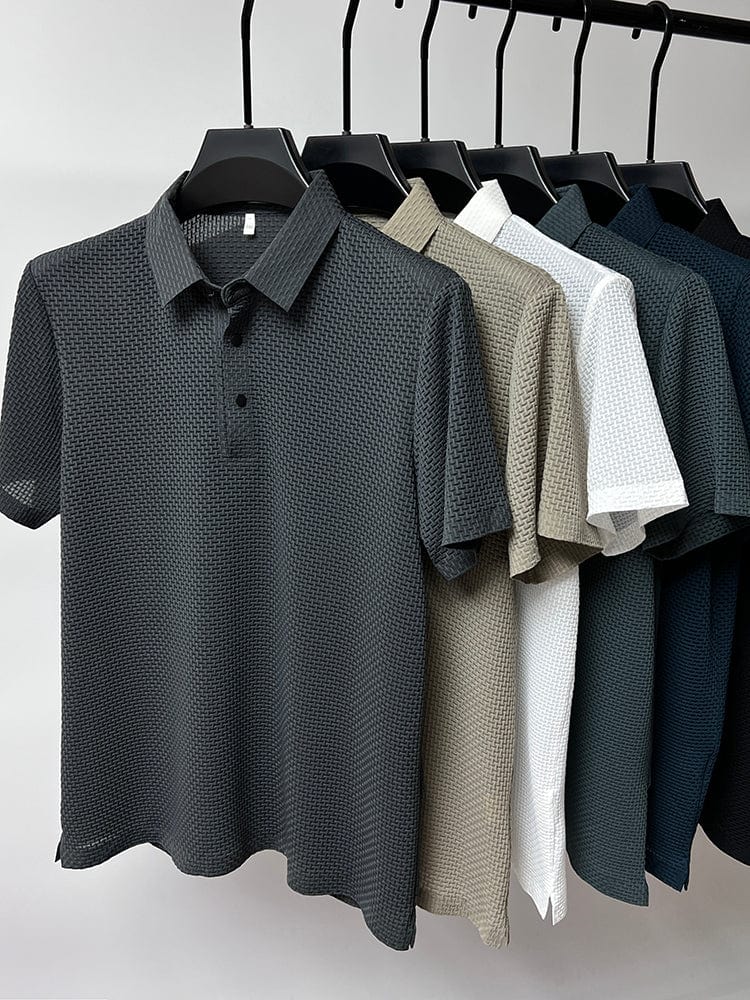 Atmungsaktives Herren Poloshirt mit Mesh-Details & Slim Fit – Herbstedition Milan