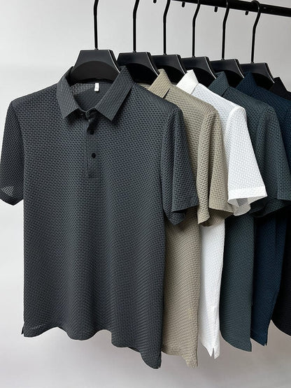 Atmungsaktives Herren Poloshirt mit Mesh-Details & Slim Fit – Herbstedition Milan