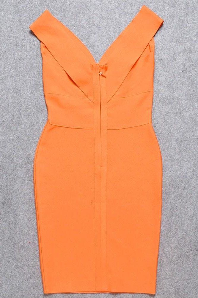 Off Shoulder V Ausschnitt Kleid - Jill