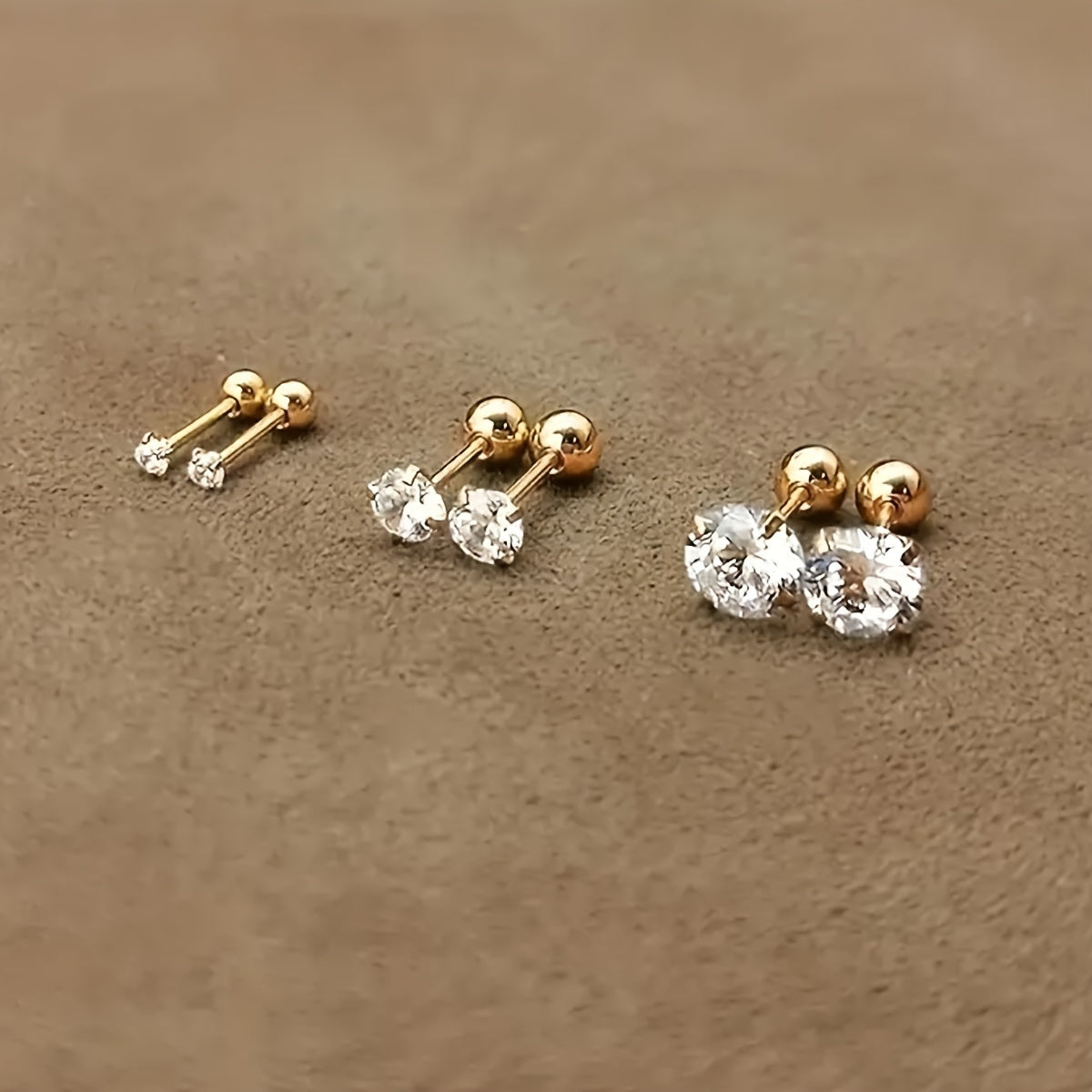 Ohrstecker Aus Titanstahl - ZirconiaPearl 