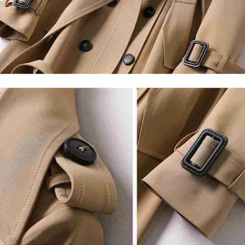Eleganter Damen-Trenchcoat mit Doppelknöpfen – Celina Herbstedition
