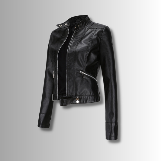 Stilvolle Damen Lederjacke in klassischem Design – Marlene Herbstedition