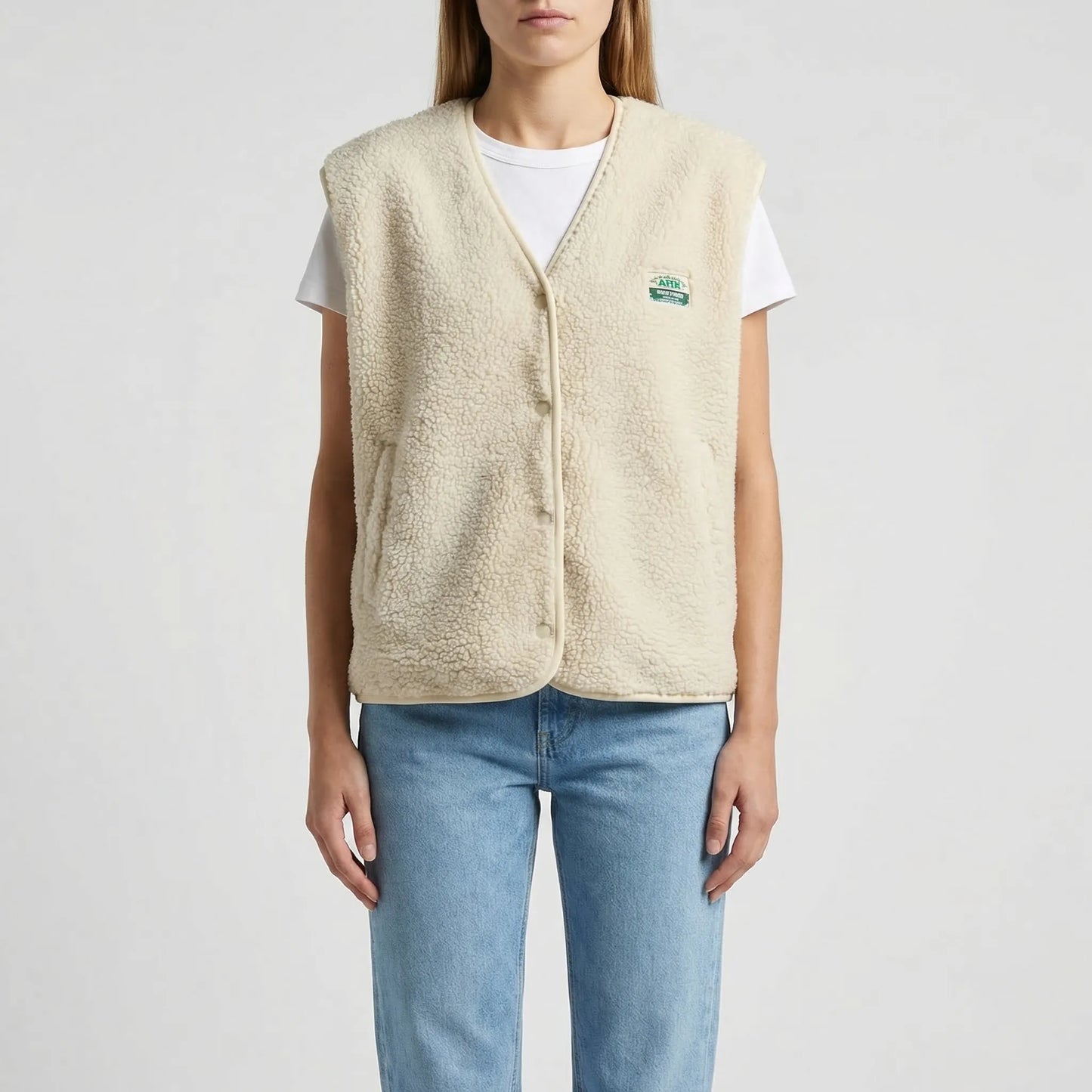 Open-Front Sleeveless Layering Vest - Claudia