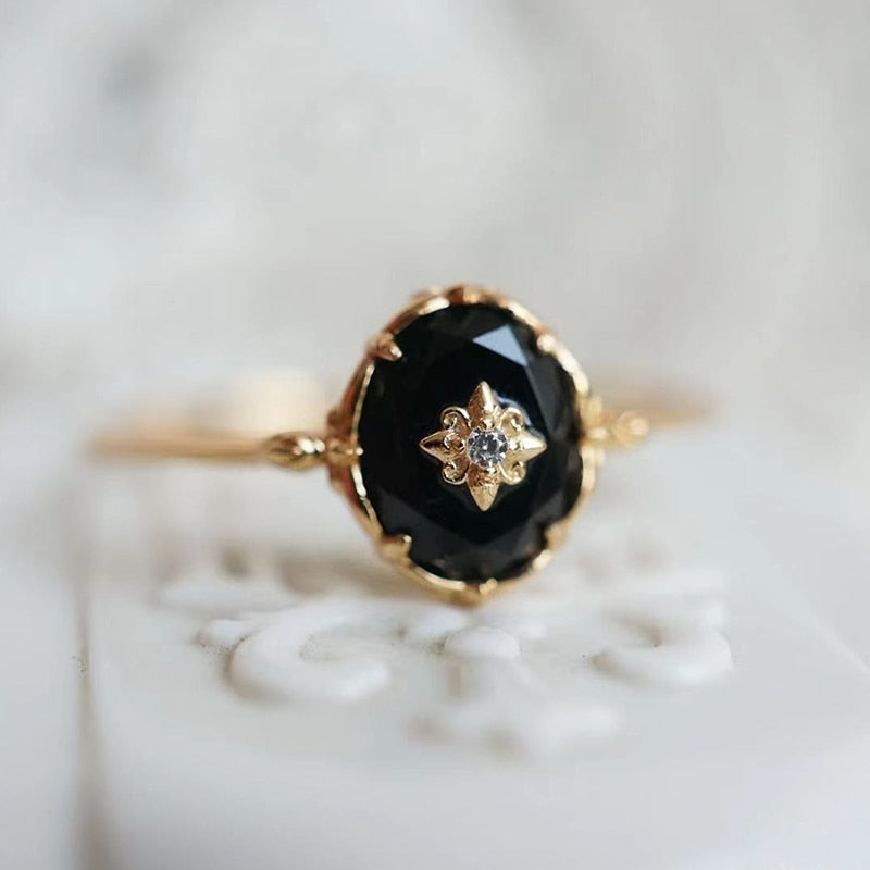 Ovaler Achat-Ring - BlackGlamour 