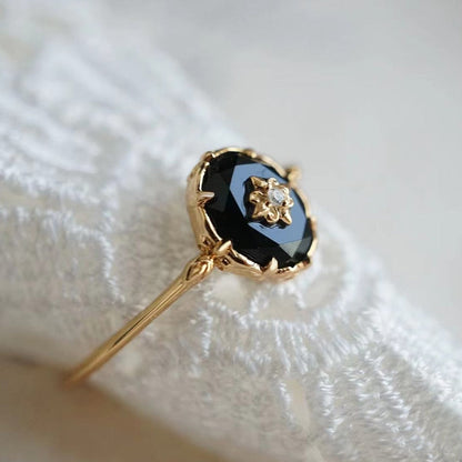 Ovaler Achat-Ring - BlackGlamour 