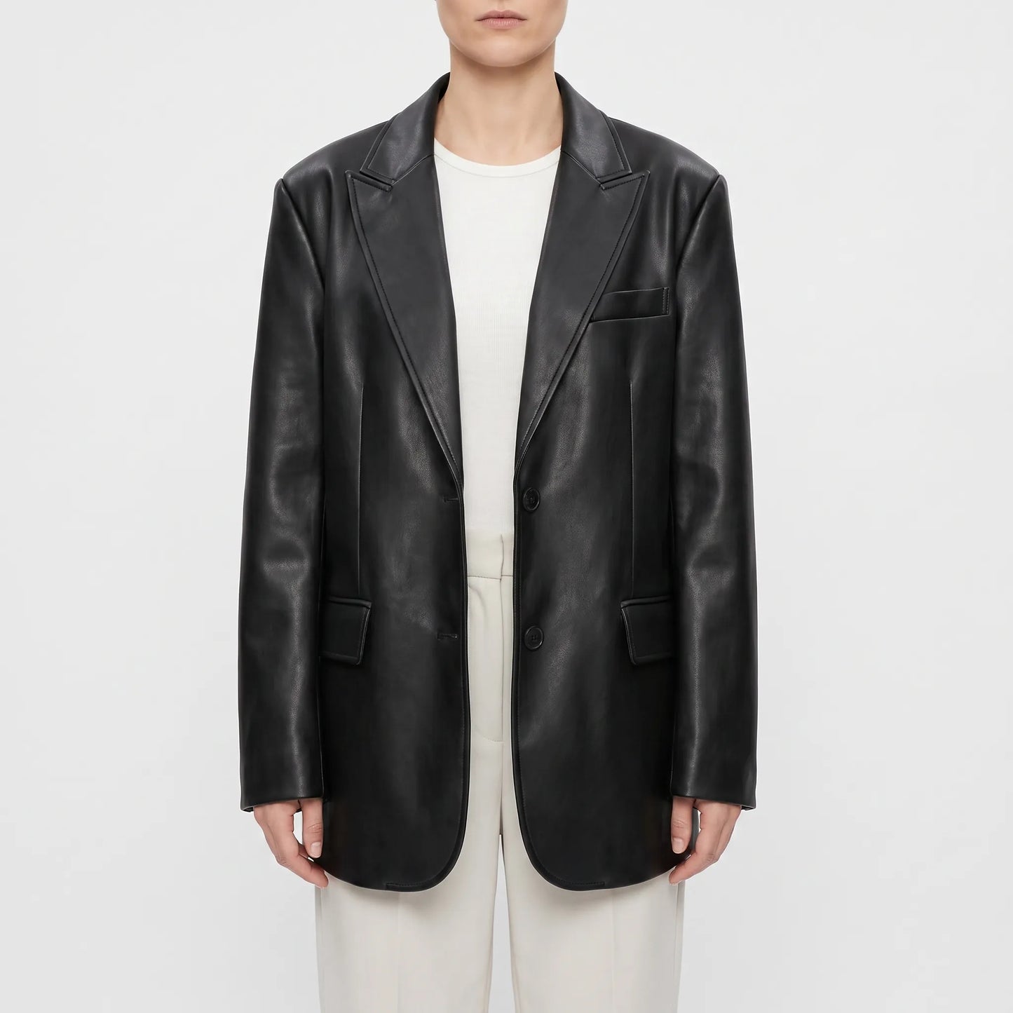 Oversized-Jacke Mit Einreihigem Verschluss -  Christy