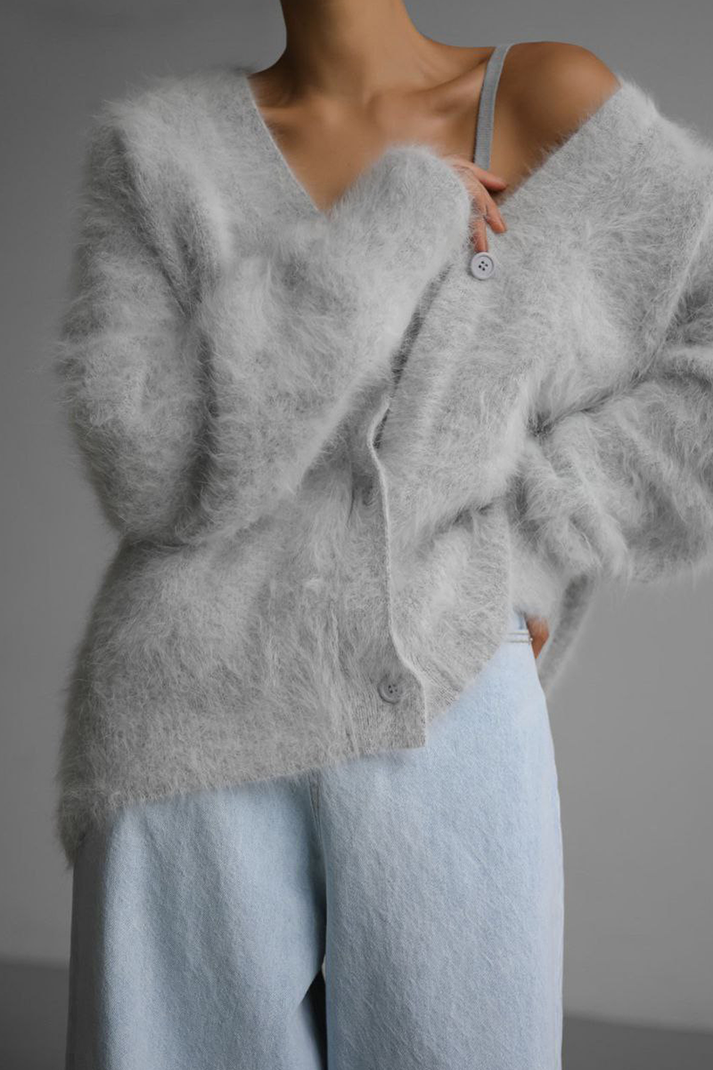 Oversized Strickjacke Mit Knöpfen - Jasmina