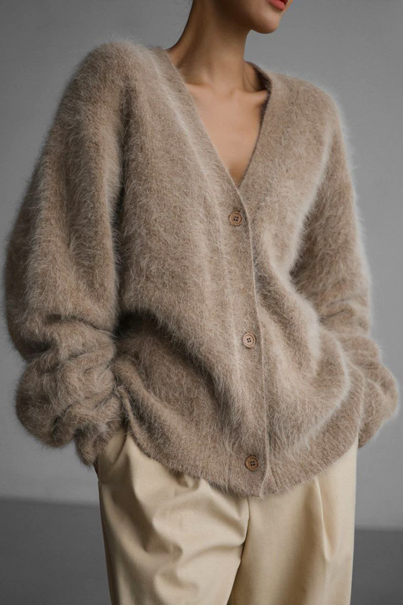 Oversized Strickjacke Mit Knöpfen - Jasmina
