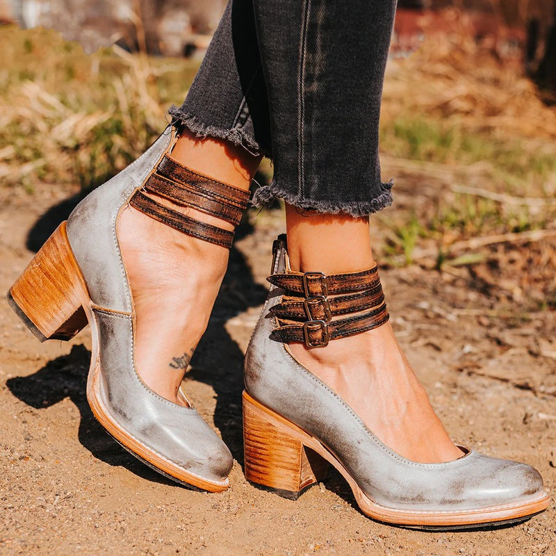 Herbstliche & stilvolle Damen Lederschuhe mit rutschfester Sohle – Amalia
