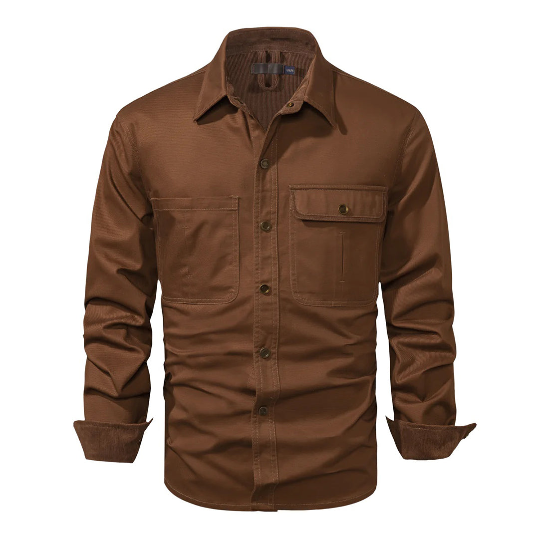Stylisches Herrenhemd mit kontrastierenden Details – Ruben