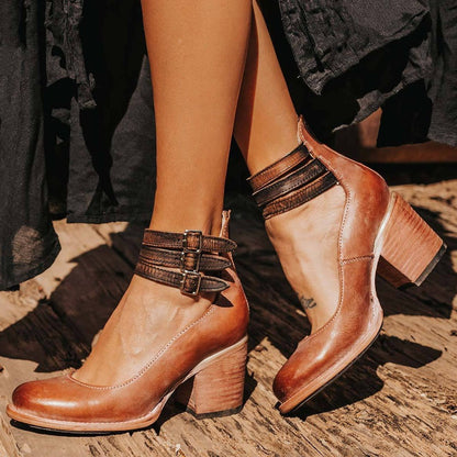 Herbstliche & stilvolle Damen Lederschuhe mit rutschfester Sohle – Amalia