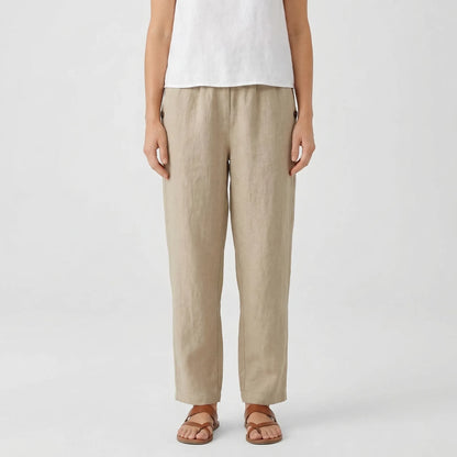 Relaxed Fit Tapered Trousers With Side Pockets - Agnes