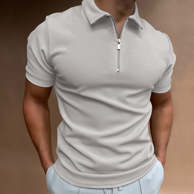 Modernes Slim Fit Polo mit Reißverschluss (1 Kaufen, 1 Gratis) - VestoZip Herren-Polo