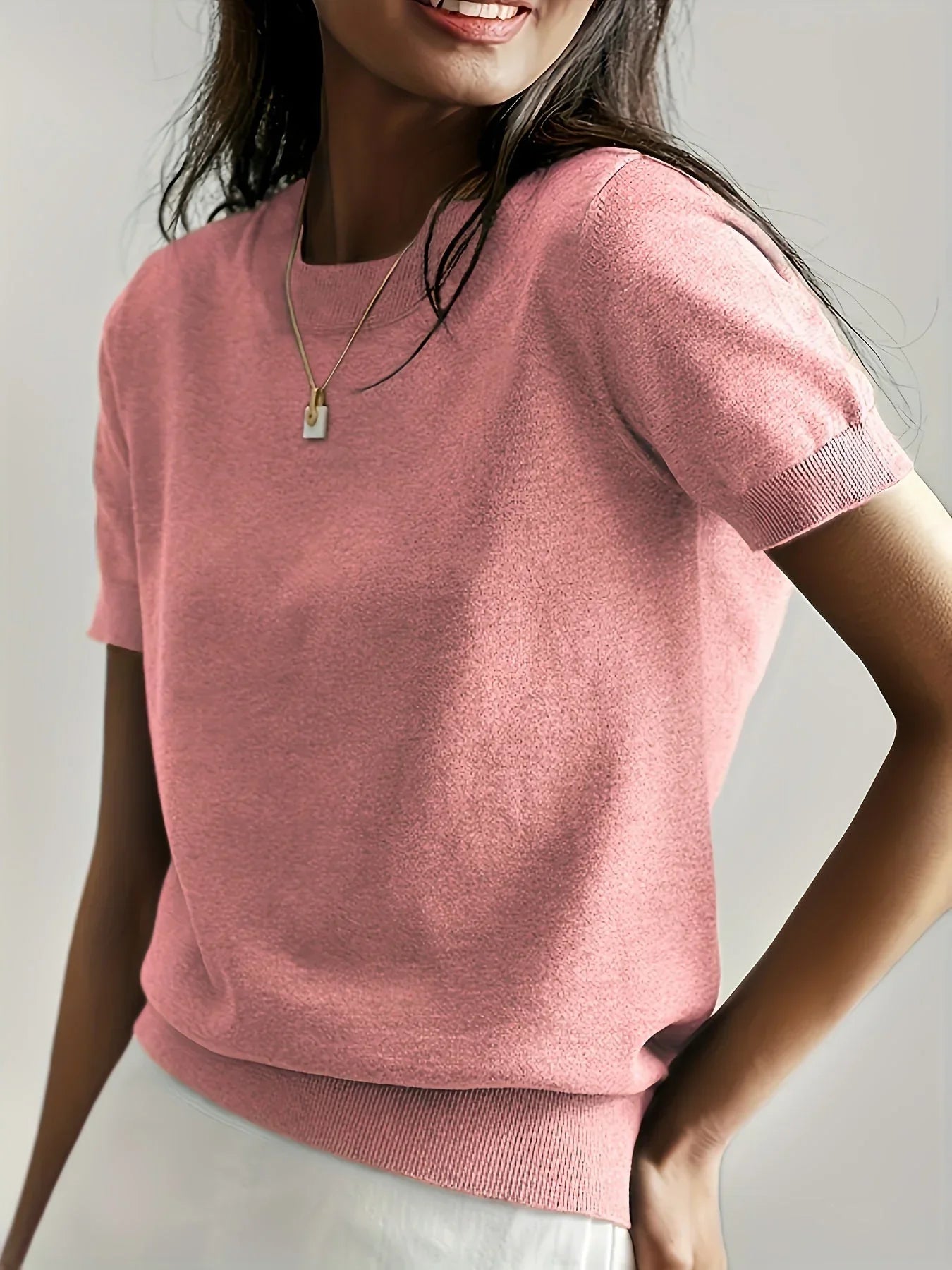 Damen Kurzarm-Herbstpullover – Mila